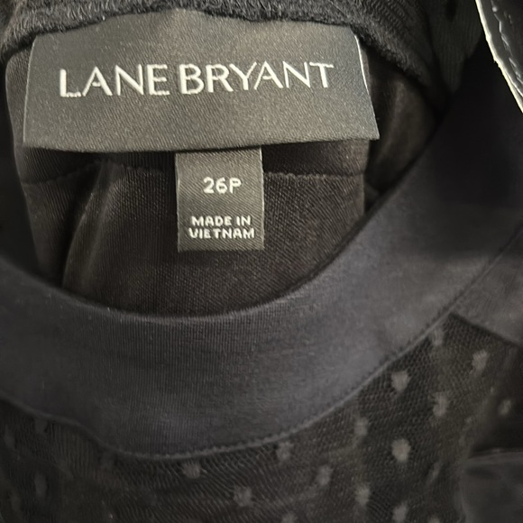 Lane Bryant Black Mesh 3/4 Sleeve Sheath Dress Size 26P NWT - Picture 4 of 5